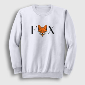 Logo Fox Tilki Sweatshirt beyaz