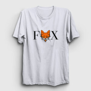 Logo Fox Tilki Tişört beyaz