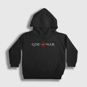 Logo God Of War Çocuk Kapşonlu Sweatshirt siyah