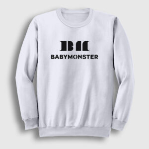 Logo K Pop Baby Monster Babymonster Sweatshirt beyaz