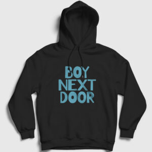 Logo K Pop Boynextdoor Kapşonlu Sweatshirt siyah