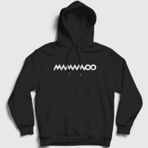 Logo K-Pop Mamamoo Kapşonlu Sweatshirt siyah