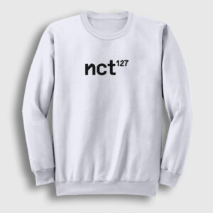 Logo K-Pop Nct 127 Sweatshirt beyaz