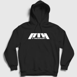 Logo K-Pop P1Harmony Kapşonlu Sweatshirt Siyah