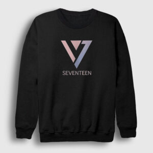 Logo K Pop Seventeen Sweatshirt siyah