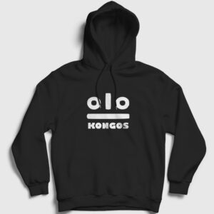 Logo Kongos Kapşonlu Sweatshirt siyah