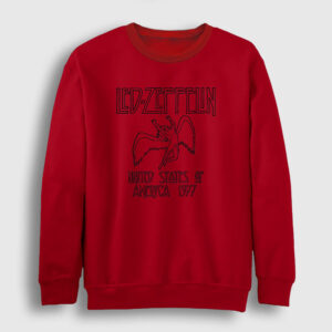 Logo Led Zeppelin Sweatshirt kırmızı