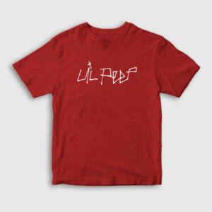 Logo Lil Peep Çocuk Tişört kırmızı