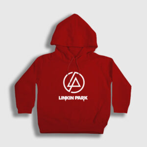 Logo Linkin Park Çocuk Kapşonlu Sweatshirt kırmızı