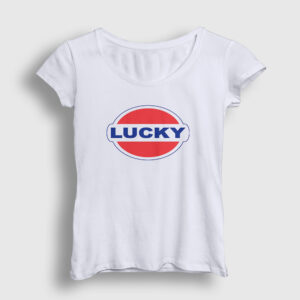 Logo Lucky Halsey Kadın Tişört beyaz