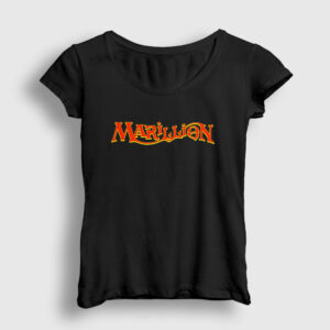 Logo Marillion Kadın Tişört siyah