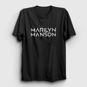 Logo Marilyn Manson Tişört siyah