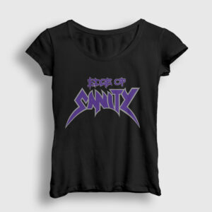 Logo Metal Edge Of Sanity Kadın Tişört siyah