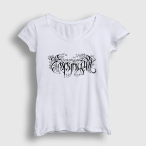 Logo Metal Empyrium Kadın Tişört beyaz