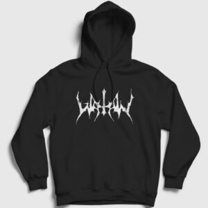 Logo Metal Müzik Watain Kapşonlu Sweatshirt siyah