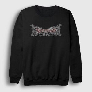 Logo Metal Saturnus Sweatshirt siyah
