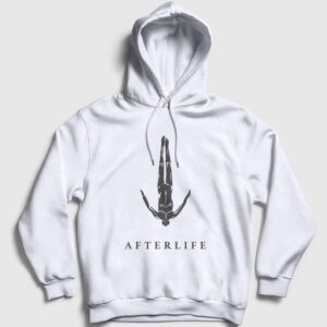 Logo Müzik Afterlife Kapşonlu Sweatshirt beyaz