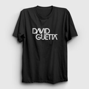 Logo Müzik Dj David Guetta Tişört siyah