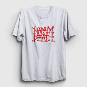 Logo Napalm Death Tişört beyaz