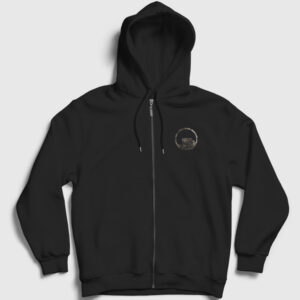 Logo Oyun Black Mesa Fermuarlı Kapşonlu Sweatshirt