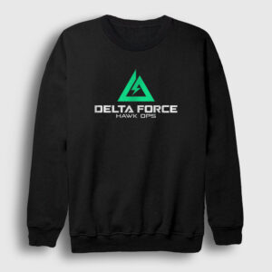 Logo Oyun Delta Force Hawk Ops Sweatshirt siyah