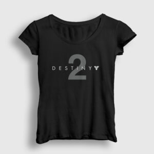Logo Oyun Destiny 2 Kadın Tişört siyah