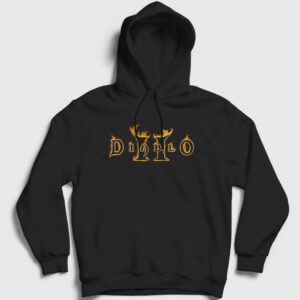 Logo Oyun Diablo ii Kapşonlu Sweatshirt siyah