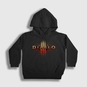 Logo Oyun Diablo iii Çocuk Kapşonlu Sweatshirt siyah