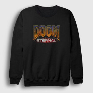 Logo Oyun Doom Eternal Sweatshirt siyah