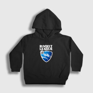 Logo Oyun Rocket League Çocuk Kapşonlu Sweatshirt siyah