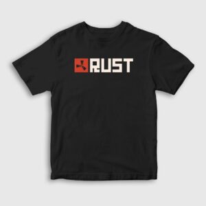 Logo Oyun Rust Çocuk Tişört Siyah