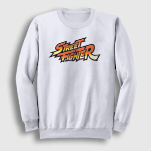 Logo Oyun Street Fighter Sweatshirt beyaz