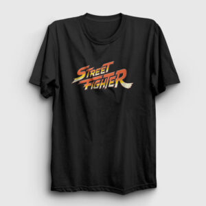 Logo Oyun Street Fighter Tişört siyah