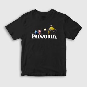 Logo Palworld Çocuk Tişört Siyah