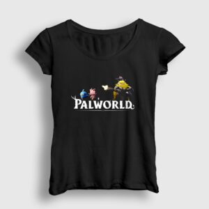 Logo Palworld Kadın Tişört Siyah