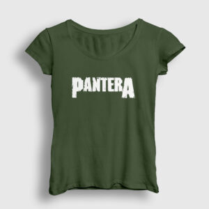 Logo Pantera Kadın Tişört haki