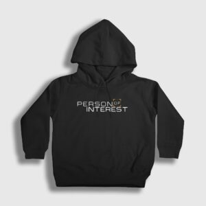 Logo Person Of Interest Çocuk Kapşonlu Sweatshirt Siyah