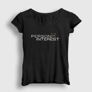 Logo Person Of Interest Kadın Tişört Siyah