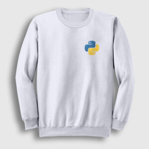 Logo Python Developer Yazılımcı Sweatshirt beyaz