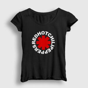 Logo Red Hot Chili Peppers Kadın Tişört siyah