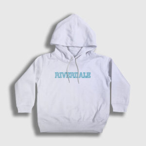 Logo Riverdale Çocuk Kapşonlu Sweatshirt beyaz