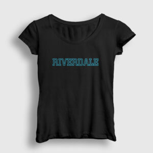 Logo Riverdale Kadın Tişört siyah