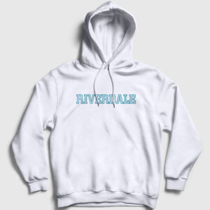 Logo Riverdale Kapşonlu Sweatshirt beyaz