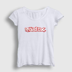 Logo Roblox Kadın Tişört beyaz