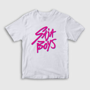 Logo Saja Boys K Pop Demon Hunters Çocuk Tişört beyaz