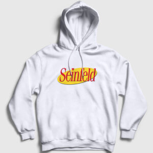 Logo Seinfeld Kapşonlu Sweatshirt beyaz