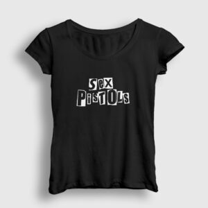 Logo Sex Pistols Kadın Tişört siyah