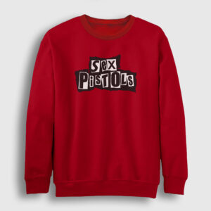 Logo Sex Pistols Sweatshirt kırmızı
