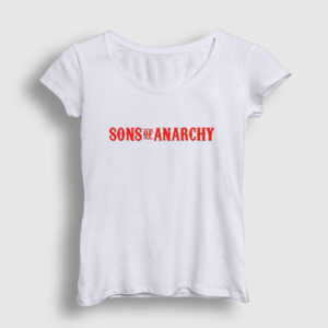 Logo Sons Of Anarchy Kadın Tişört beyaz