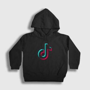 Logo Sosyal Medya Tiktok Çocuk Kapşonlu Sweatshirt